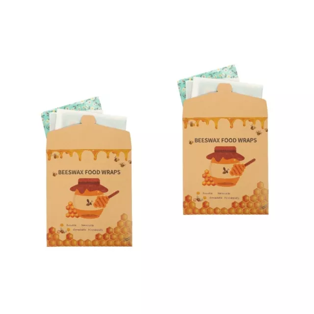 6 Pcs Cotton Beeswax Child Food Storage Wrappers Sandwich Covers