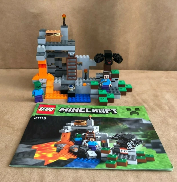 2113 LEGO MINECRAFT The Cave figurines complètes Steve Spider livre d ...