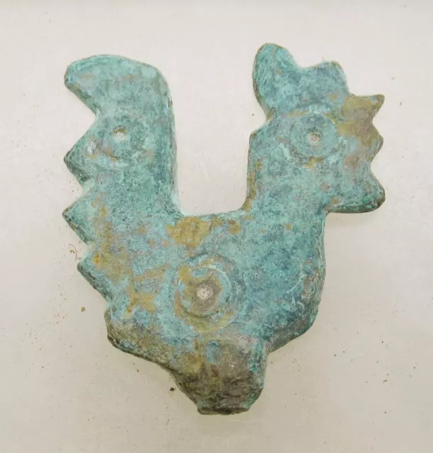 A7 Ancient Roman Bronze Bird Or Eagle Ornament. Authentic Ancient Artefact