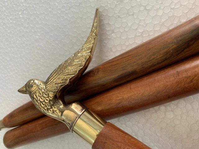 Bâton De Marche Vintage En Bois Et Laiton - Style Victorien - Neuf - Unisexe Adulte - Fabriqué En Inde