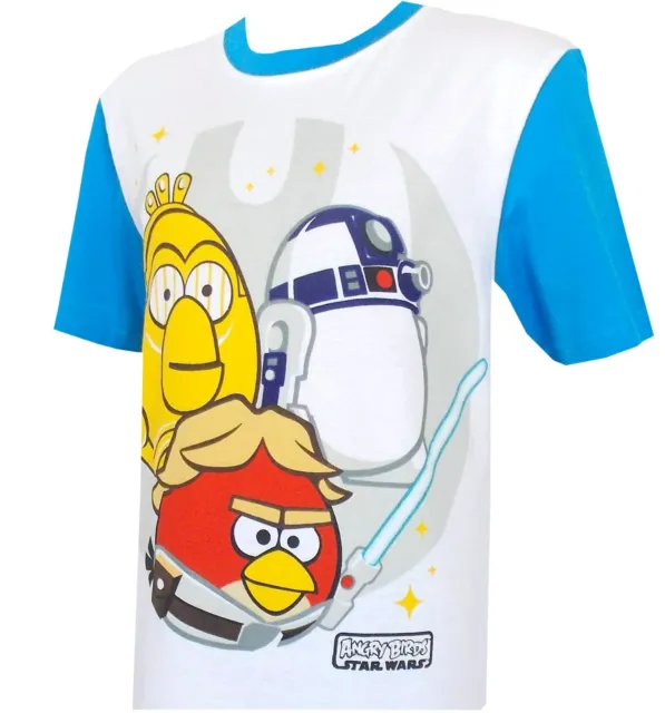 Angry Birds Star Wars 140 Schlafanzug T- Shirt Kurzarm Darth Vader R2D2 Pyjama 2
