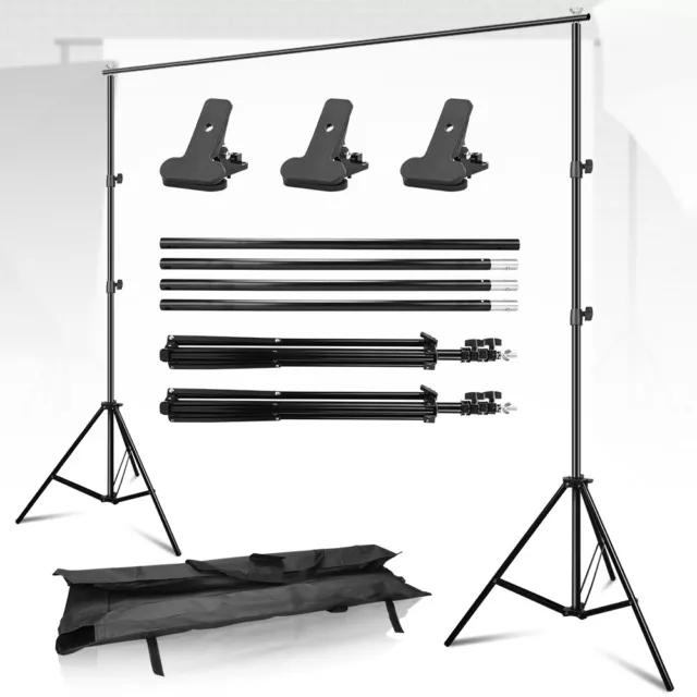 10Ft Adjustable Photography Background Support Stand Photo Backdrop Crossbar Kit