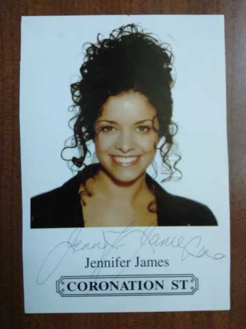 JENNIFER JAMES *Geena Gregory* CORONATION STREET HAND SIGNED AUTOGRAPH CAST CARD