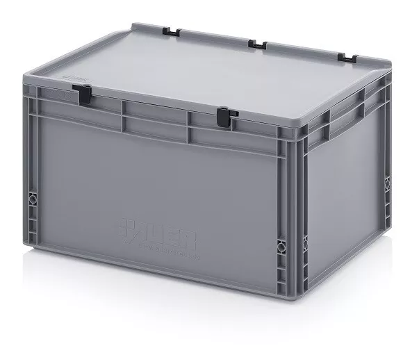 Plastikbox 60x40x33,5 Lagerbox Lagerkiste Stapelkiste Campingbox Deckel Plastik