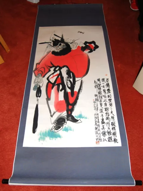 Roll-Bild aus Peking, China, Original Kallifgrafie-Malerei, "Guter Geist" 2