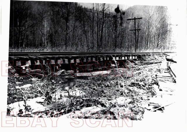 8G474  RP 1924/50s WESTERN MARYLAND RR FLOOD DAMAGE BARNUM WV BIG VEIN MINE ROAD