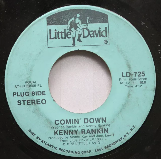 Rock Promo 45 Kenny Rankin - Comin' Down / Auf Little David