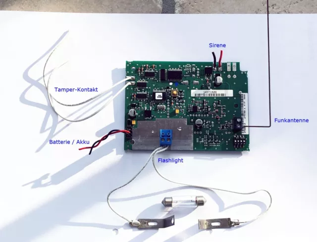 Platine (Ersatzteil) für Funk Aussensirene an EMA Telenot Complex 400H