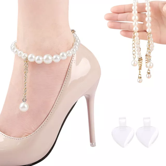 Womens Foot Bracelets Light Heel Accessories Handmade Ankle Strap Bead Jewelry