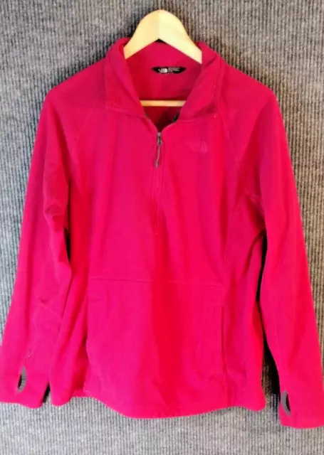 The North Face Women's Jacket Size XL Pink Pullover Quarter Zip Long Sleeve