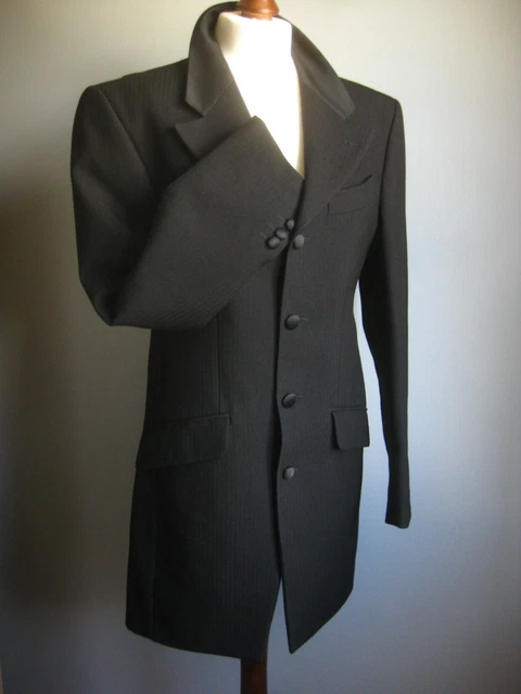 MAGEE PRINCE EDWARD JACKET 36 long 100% wool black steampunk wedding funeral