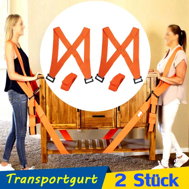 2x tracolla cinghia da trasporto per trasloco mobili pianoforte cintura a croce cinghia di sollevamento trasporto