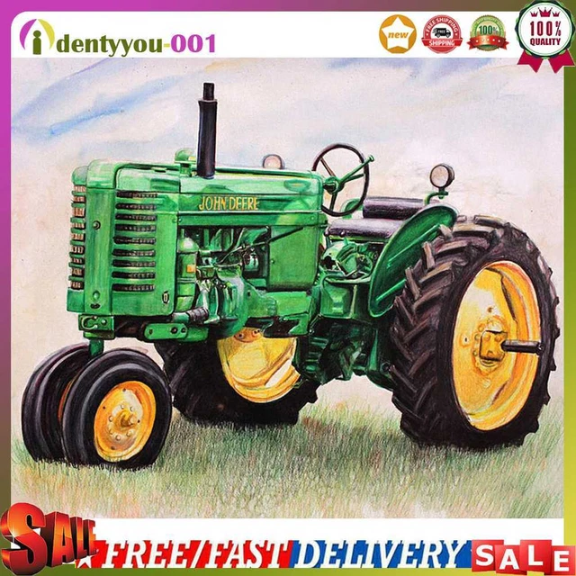 Kit de pintura al óleo por números tractor hágalo usted mismo dibujo obras de arte pared artesanía regalos