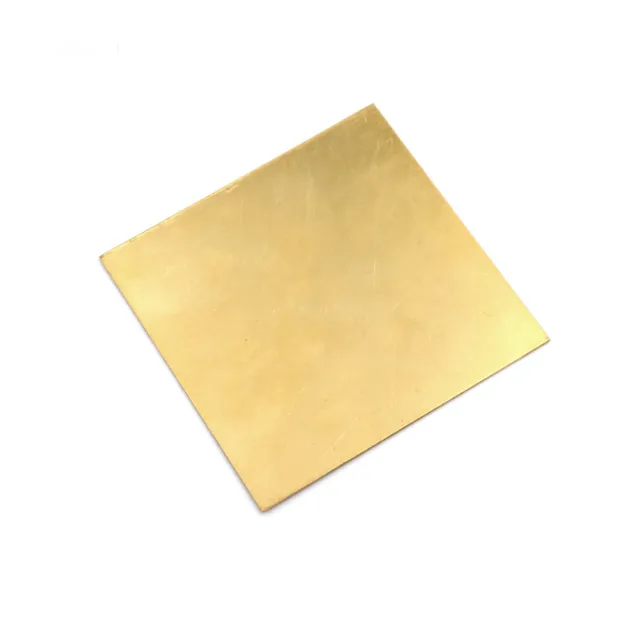 Brass Metal Thin Sheet Foil Plate Thick 0.5mm/0.8mm/1mm/2mm 100X100mmDIYParts`LN