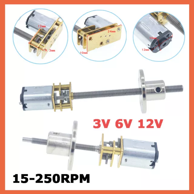 Mini Getriebemotor DC 3V 6V 12V Metall Getriebe Motor mikro micro N20 15-250RPM