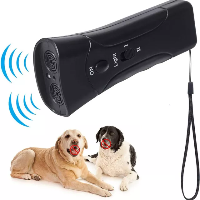 Pet Dog Anti Barking Repeller LED Ultrasonic Control Device Stop Bark Training