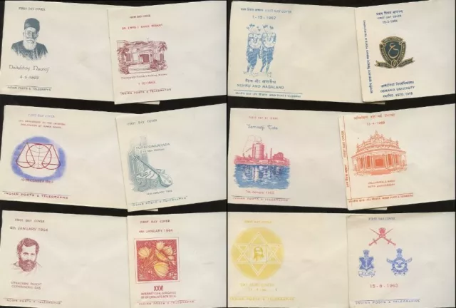 INDIA 1960s...20 ILLUSTRATED ENVELOPES for FDCs PRINTED POSTS + TELEGRAPHS Lot 3