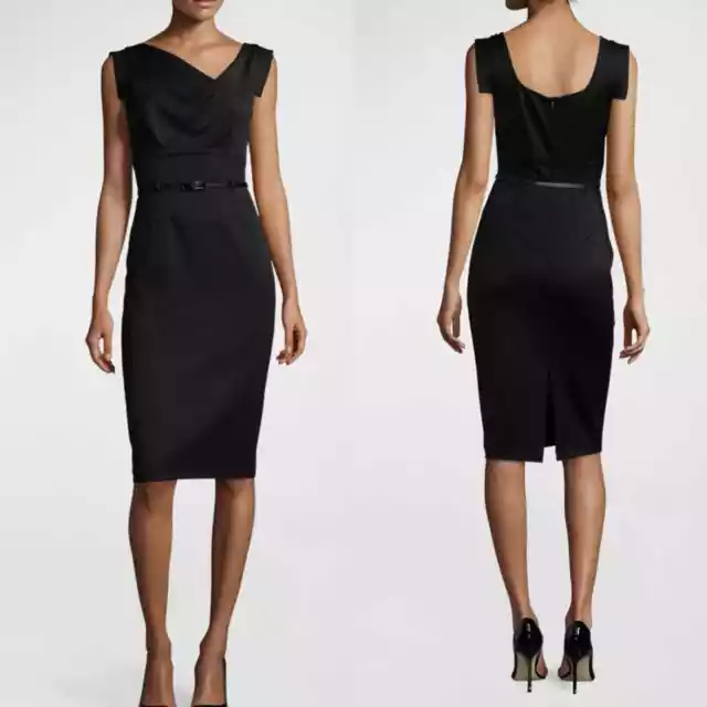 NWT Black Halo Women Dress Jackie O Sleeveless Sheath Dress Size 8