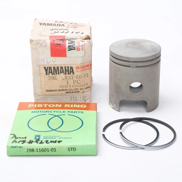 thumbnail image 2 of NOS Piston Ring Set STD Fit Yamaha V75 V80 U7E FS80 Y80 GT80 LB80 Chappy - 298-11601-00 2 of 6