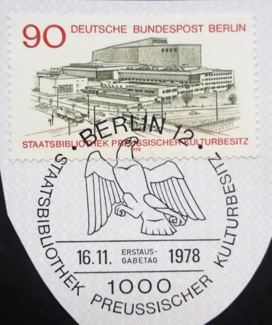 Berlin Ersttagsstempel 1978 Mi 577, Staatsbibliothek Preussischer Kulturbesitz
