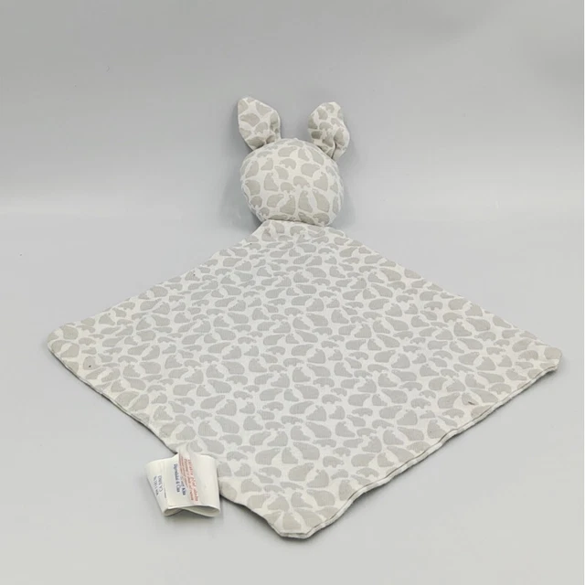 Doudou plat lapin gris blanc ours OBAIBI - 32270 2