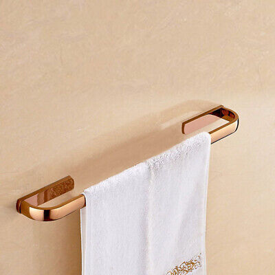 Rose Gold Copper Bathroom Holder Towel Rail Rack Bar Hook Wall Mounted Set