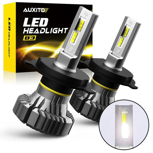 AUXITO H4 20000LM 9003 Headlight LED Kit Bulbs WHITE Bright High Beam Low Combo