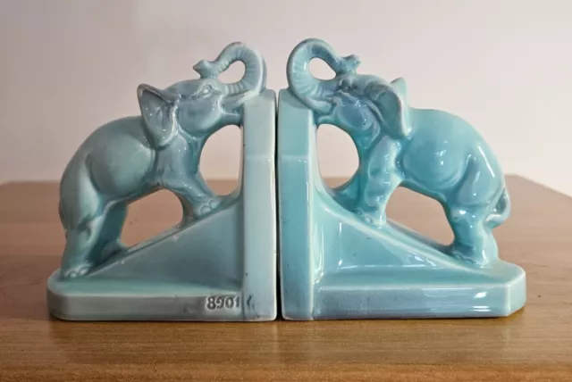 Vintage Ceramic Elephant bookends Rare find