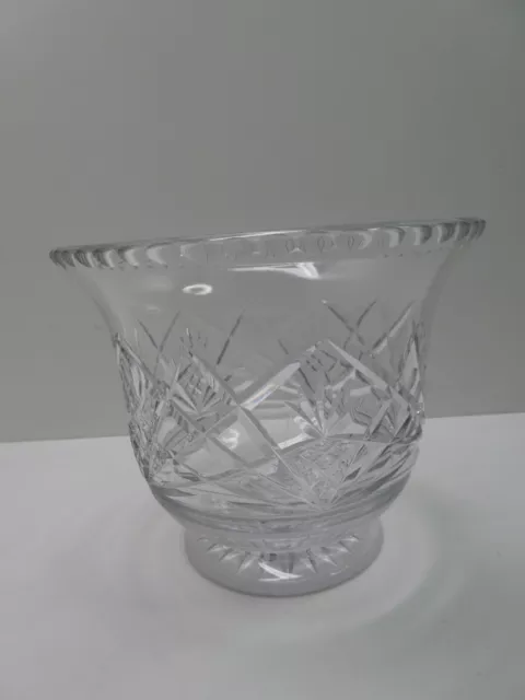 Vintage Heavy Cut Crystal Comport Footed Bowl Vase