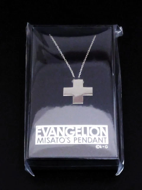 Evangelion Misato Katsuragi Model Necklace Cross Pendant Silver