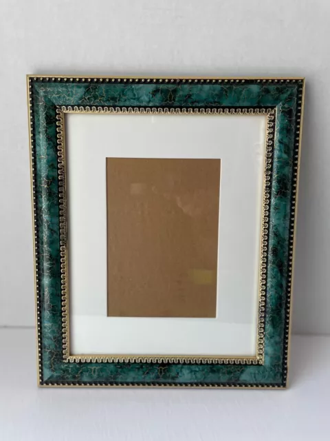 Ornate Photo Art Picture Frame Clear Glass White Mat (8x10 matted to 5x7)