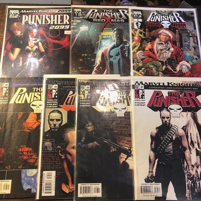 The Punisher Marvel Knights 7 comic lot GARTH ENNIS