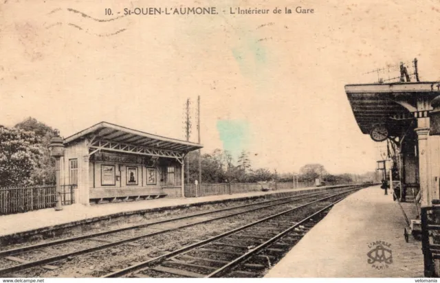S5415 cpa 95 St Ouen l'Aumone - Intérieur de la Gare