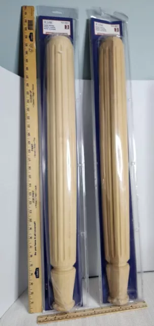 Pillars Wood Turned Fluted Columns Evertrue Set Of 2 millwork fireplace