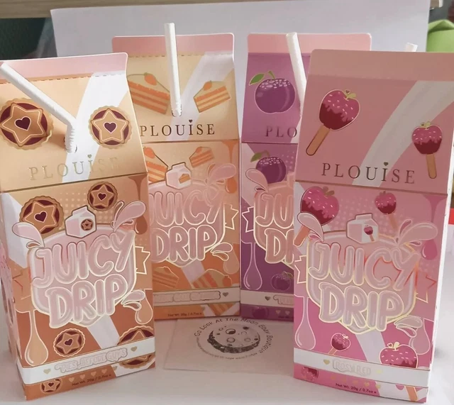 PLOUISE BNIBJUICY DRIP X4 Bundle Lip Mask&Scrub Apple Plum Carrot Cake