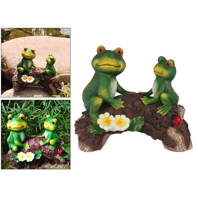 Frog on Bridge Garden Statue Figurine Decor Lawn Yard Outdoor Decoration Art