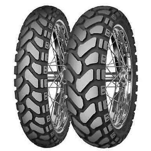 90/90-21-54T 120/80-18-62T Mitas E-07 + Enduro Trail Paire Pneus Chambres à Air 2