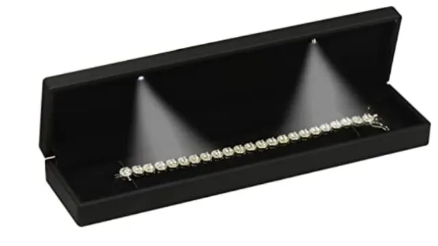 Caja de pulsera negra LED The Jewellery Pak (clásica)