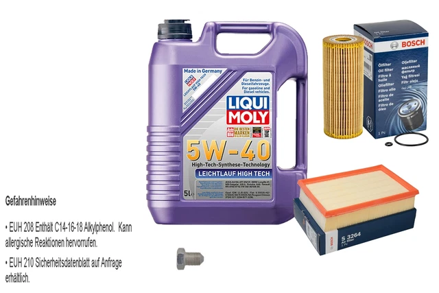 INSPEKTIONSKIT FILTER LIQUI MOLY ÖL 5L 5W-40 Für Alfa Romeo