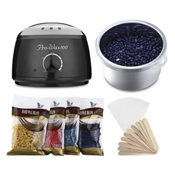 Chauffe cire 500ml Épilation à la cire + 4 paquets haricots + 10 Spatules