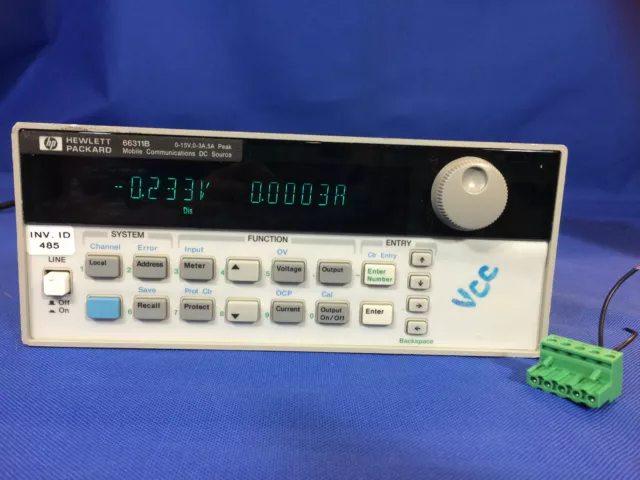 Agilent / HP/ Keysight 66311B  DC Source Power Supply, 15V, 3A , Load Tested