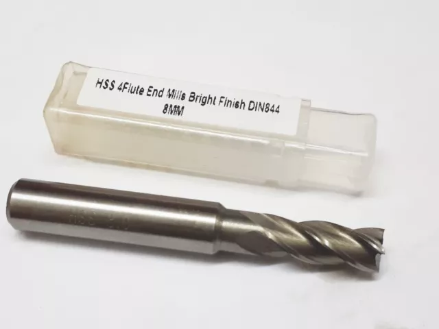 4 flute End Mill HSS Metric  Sizes 2mm - 20mm