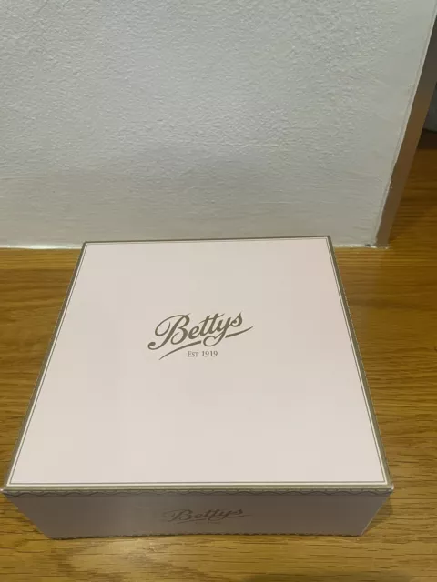 empty pink bettys tea rooms gift box