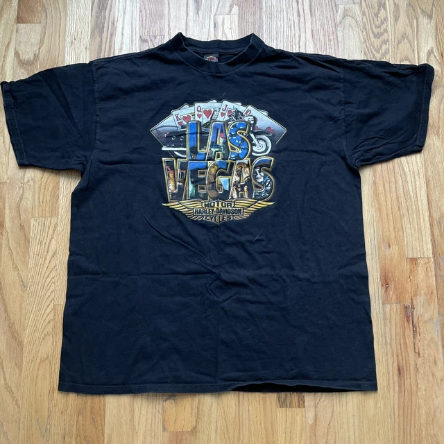 MENS VINTAGE 90S Harley Davidson Motorcycles Las Vegas Nevada T Shirt ...