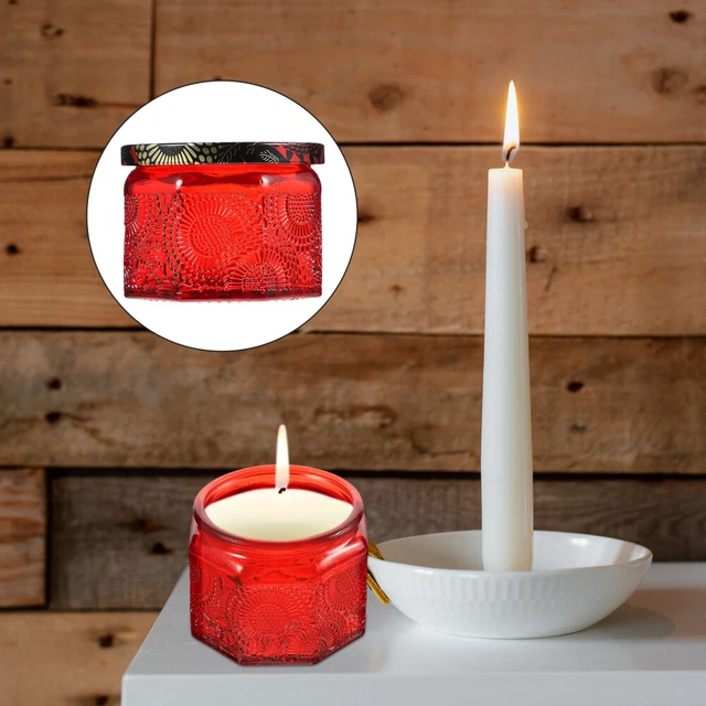 7 piezas hágalo usted mismo contenedor de velas frascos de vidrio de cereal tapas latas negras olla de té vacía