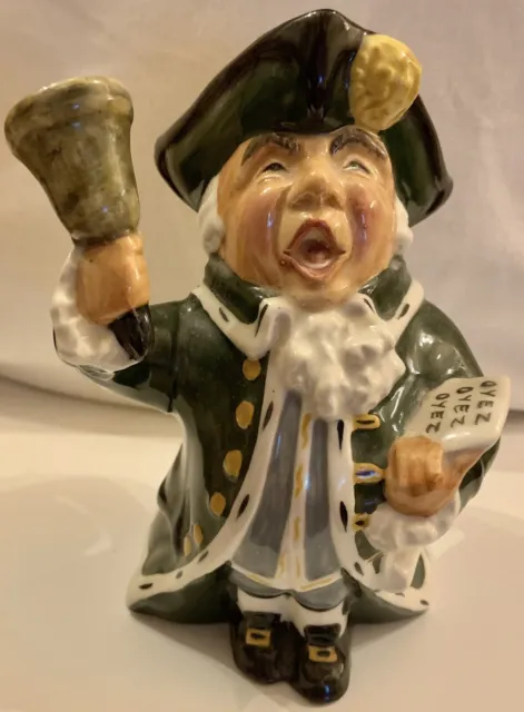 Town Crier Toby Jug. Roy Kirkham Staffordshire. Hand Painted Vintage Character
