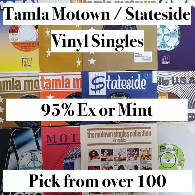 TAMLA MOTOWN / STATESIDE - 45rpm SINGLES (1963-1990) Pick from over 100 records