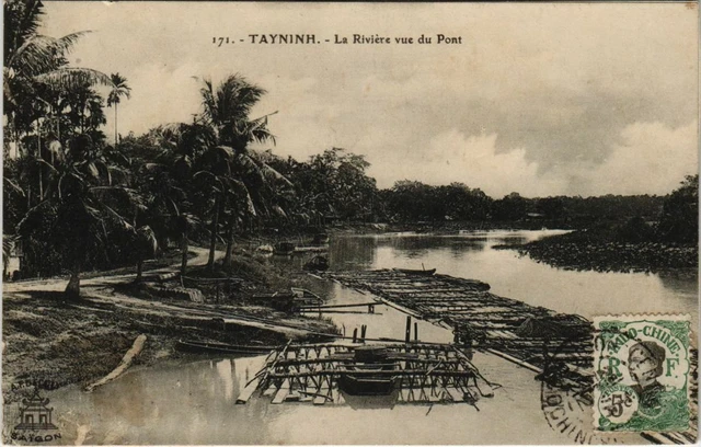 CPA AK VIETNAM Cochinchine Tayninh - The River View of the Bridge (62286)