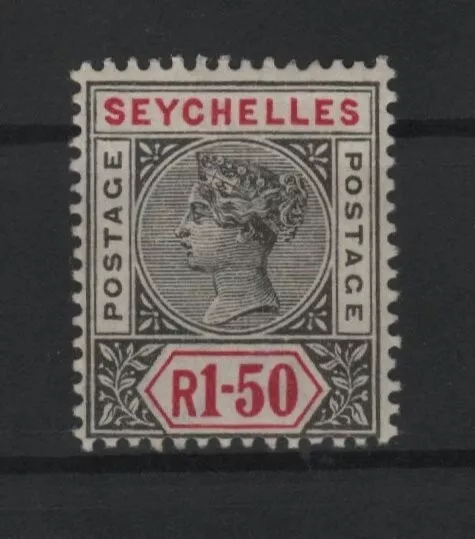 Seychelles 1900 Queen Victoria unused Mi. 27 black red 80 Michel Euro