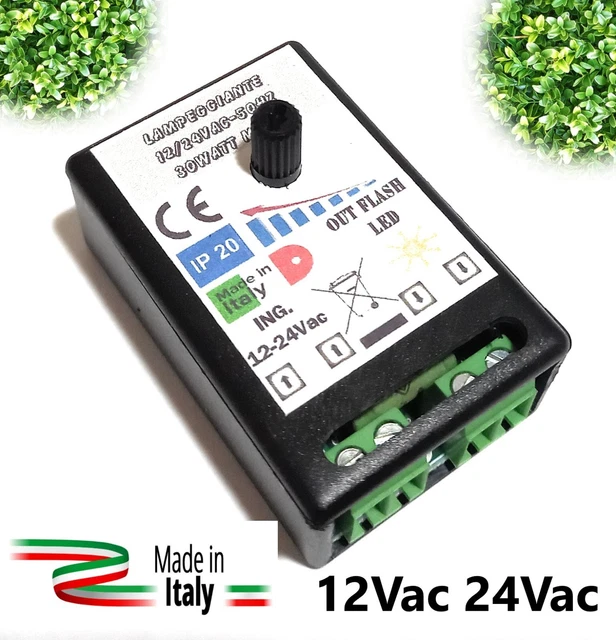 Arcets Lampeggiante per Cancello Automatico 220V Universale con Antenna 433.92Mhz Lampeggiatore a Led AC/DC 12V – 265V Largo Tensione, Impermeabile completo di Supporto di installazione